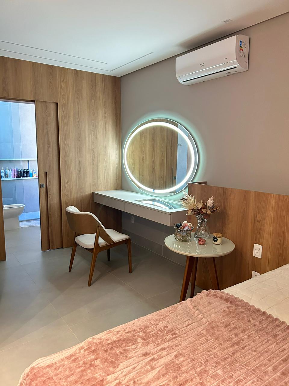 Espelho Orgânico Mikonos Oval Com Led Jateado